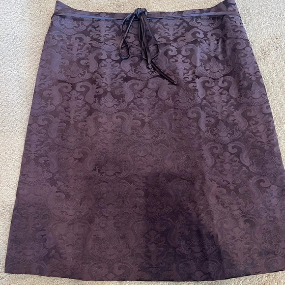 Vintage Style Brown Floral Skirt and Blazer B Darlin Size 7/8 - Picture 5 of 7